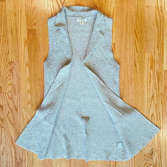 Monteau Small Duster Maxi Boho Cárdigan Vest Gray Western Classic Sweater Vest - Picture 7 of 8